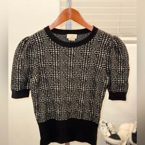 KATE SPADE Mod Plaid Sweater In Black size S